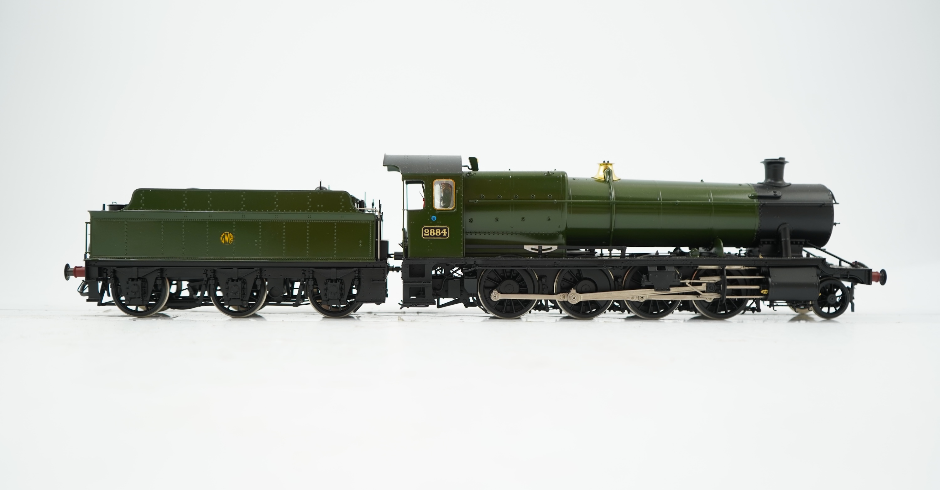 An 0 gauge Masterpiece Models model of GWR Class 28xx, 2884, 2-8-0 tender locomotive, powered for two rail operation, with original box.